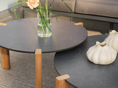 Domino soffbord Antracit/Teak
