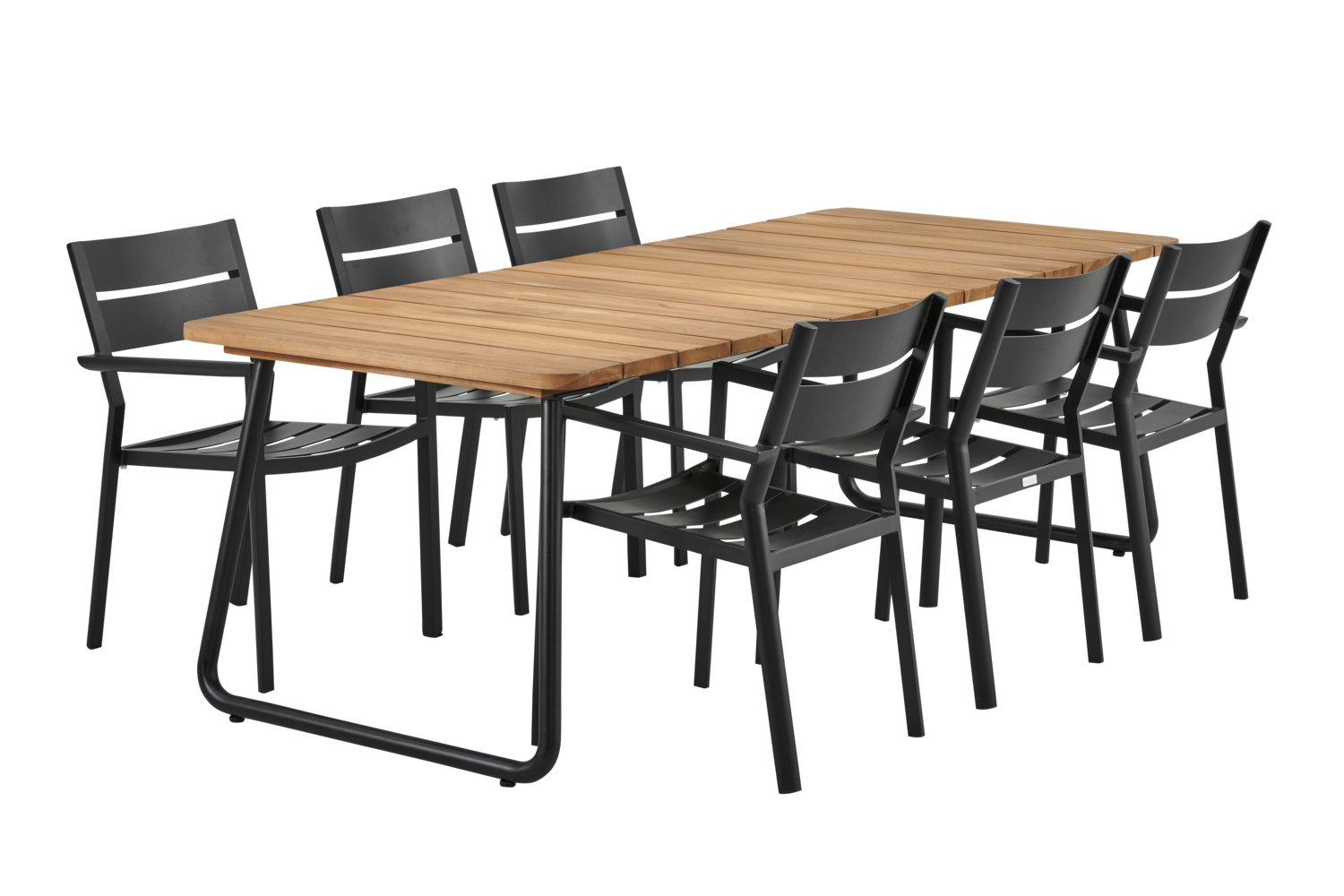 Nolli matbord Svart/teak