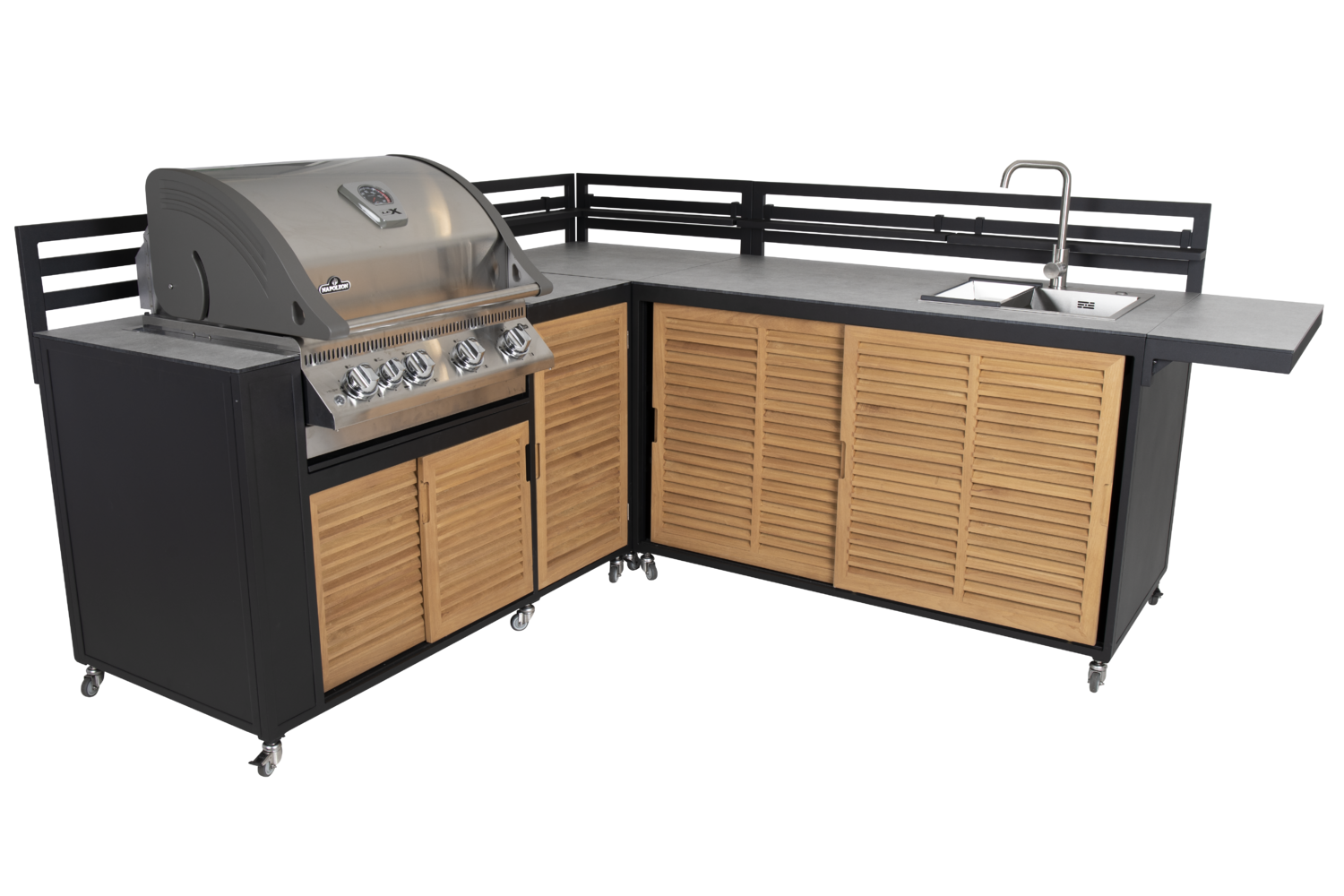 Fornax utekök Svart/teak