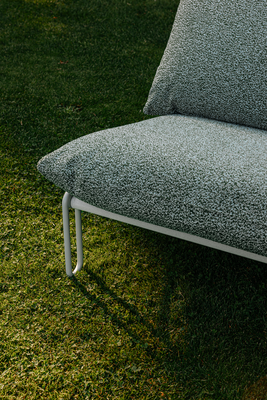Blixt loungefåtölj Light Grey/Teddy Verde