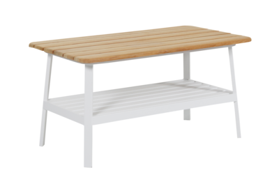 Olivet soffbord Vit/teak
