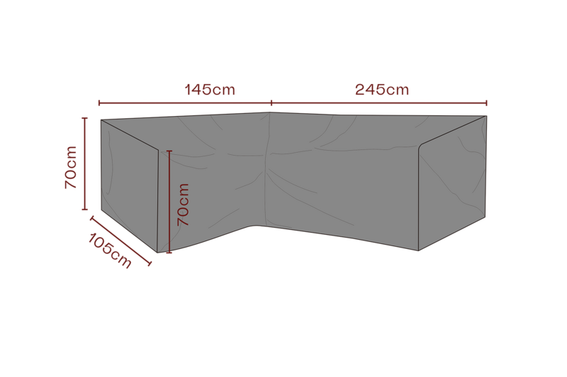 Möbelskydd hörnsoffa Svart