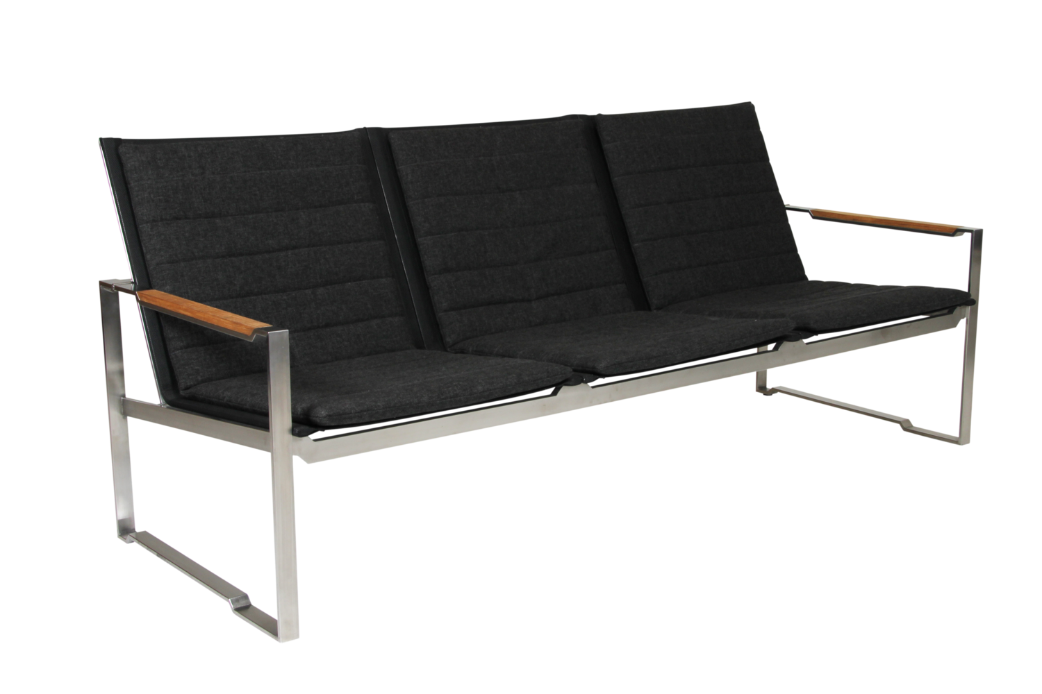 Gotland 3-sitssoffa Grå/svart