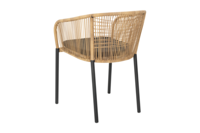 Delta karmstol Svart/Teddy Black