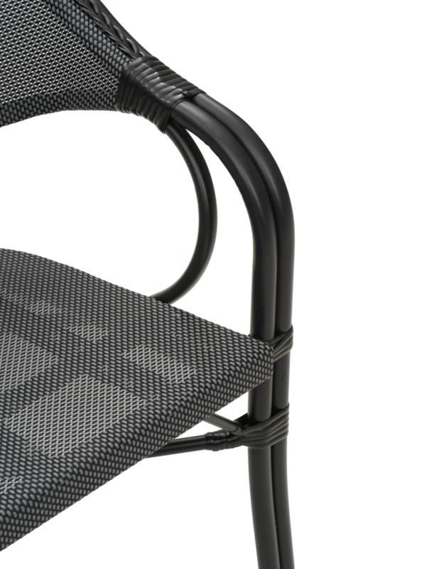 Parterre karmstol Svart/svart