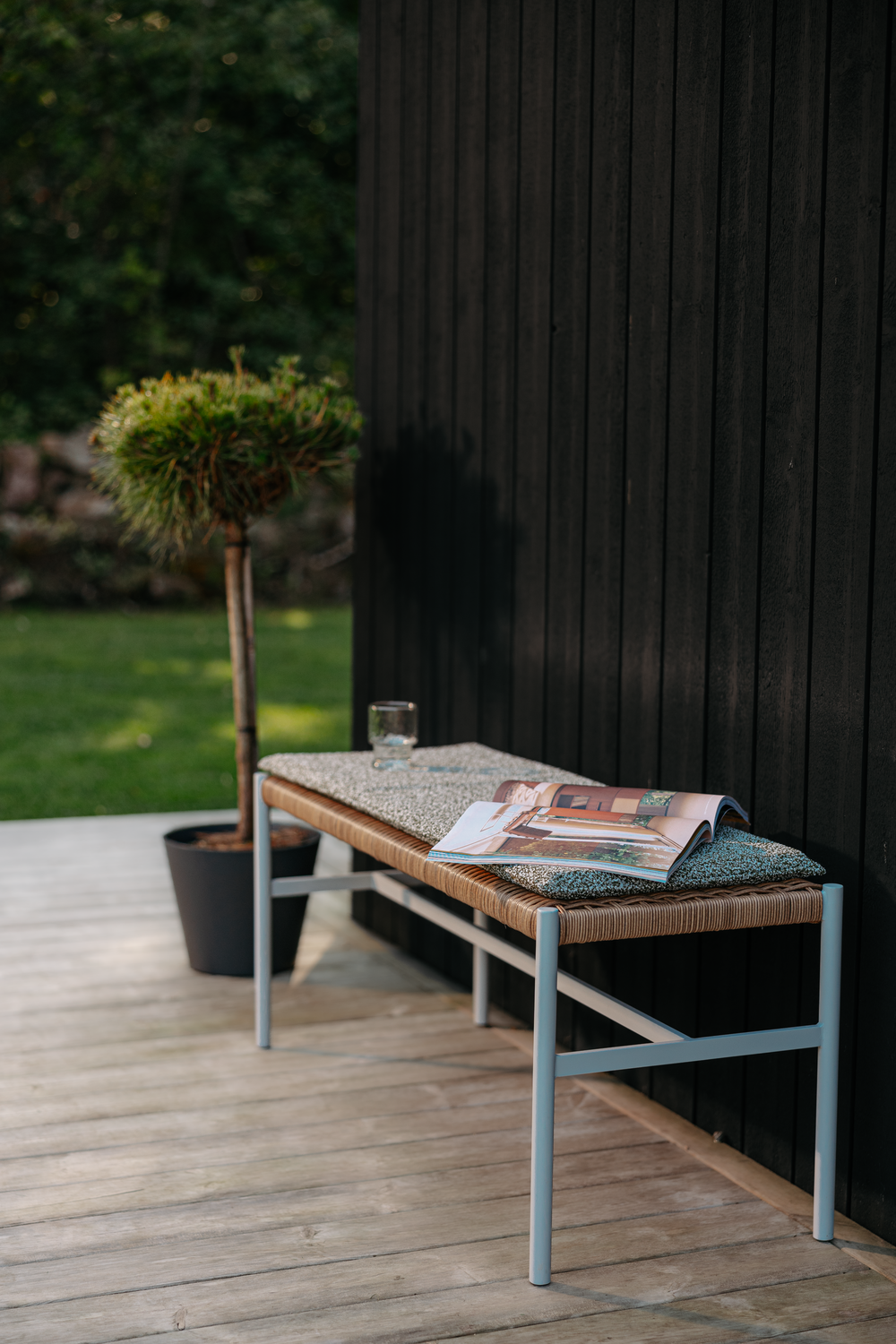 DK bänk Light Grey/Natur