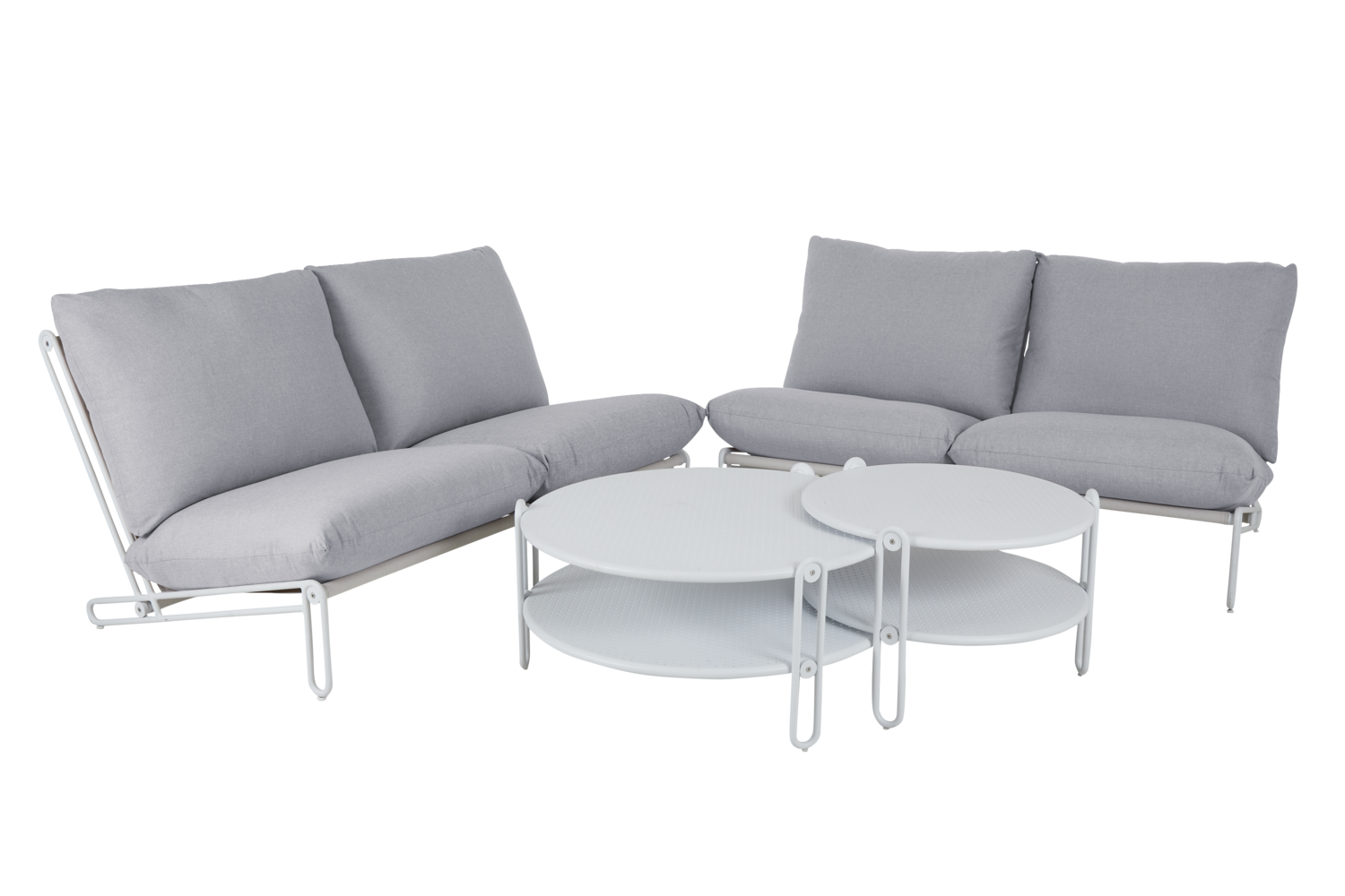 Blixt sittdel Vit/Sky grey