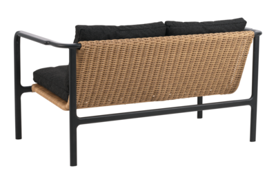 Motty 2-sitssoffa Svart/Teddy Black