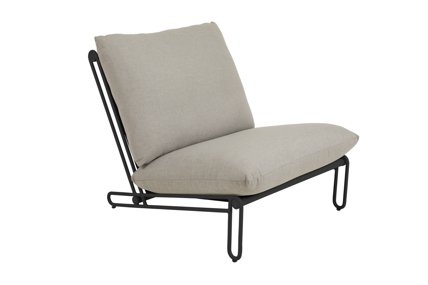 Blixt loungefåtölj Svart/Cley beige