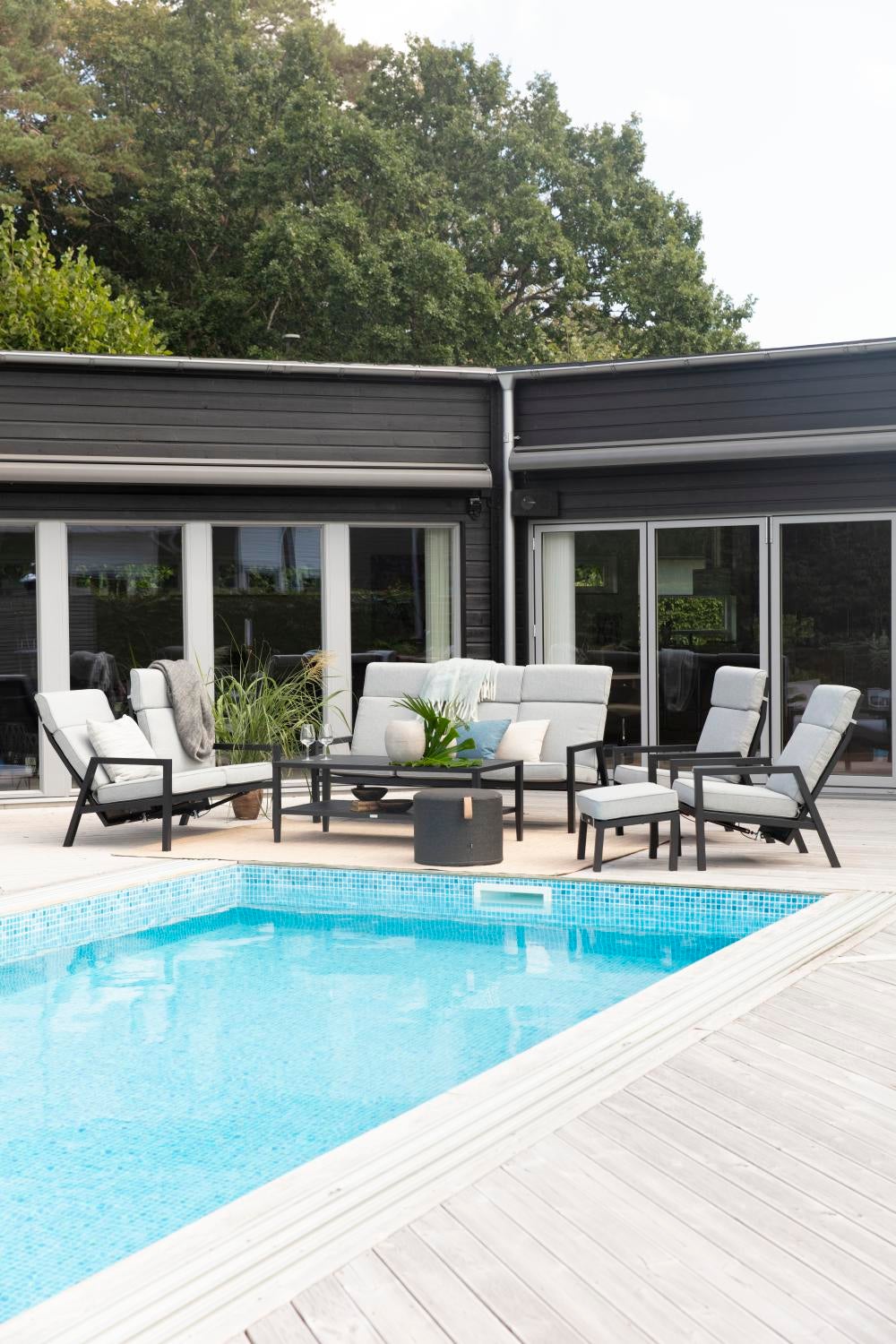 Belfort positionsfåtölj Svart/Pearl Grey