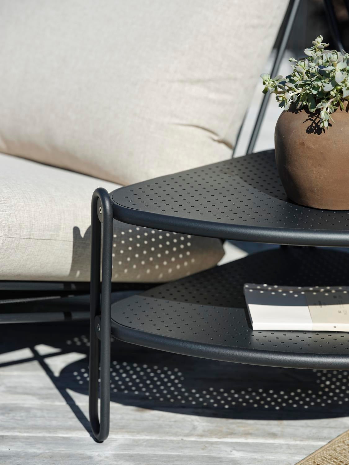 Blixt loungefåtölj Svart/Cley beige