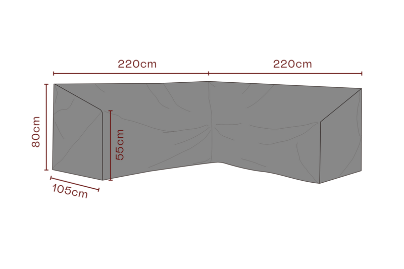 Möbelskydd hörnsoffa Svart