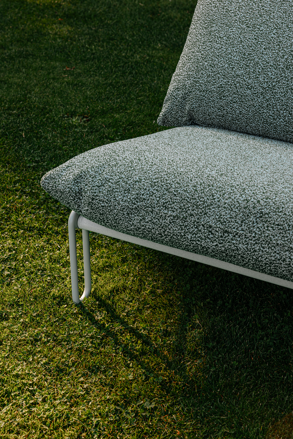 Blixt loungefåtölj Light Grey/Teddy Verde