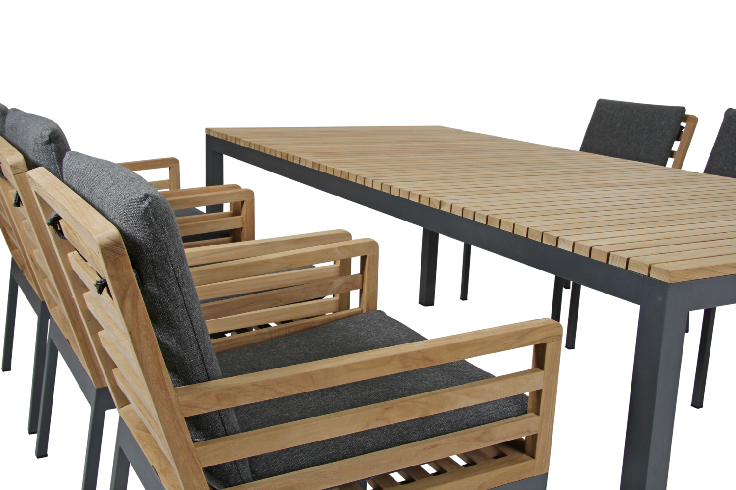 Zalongo matbord Natur/grå