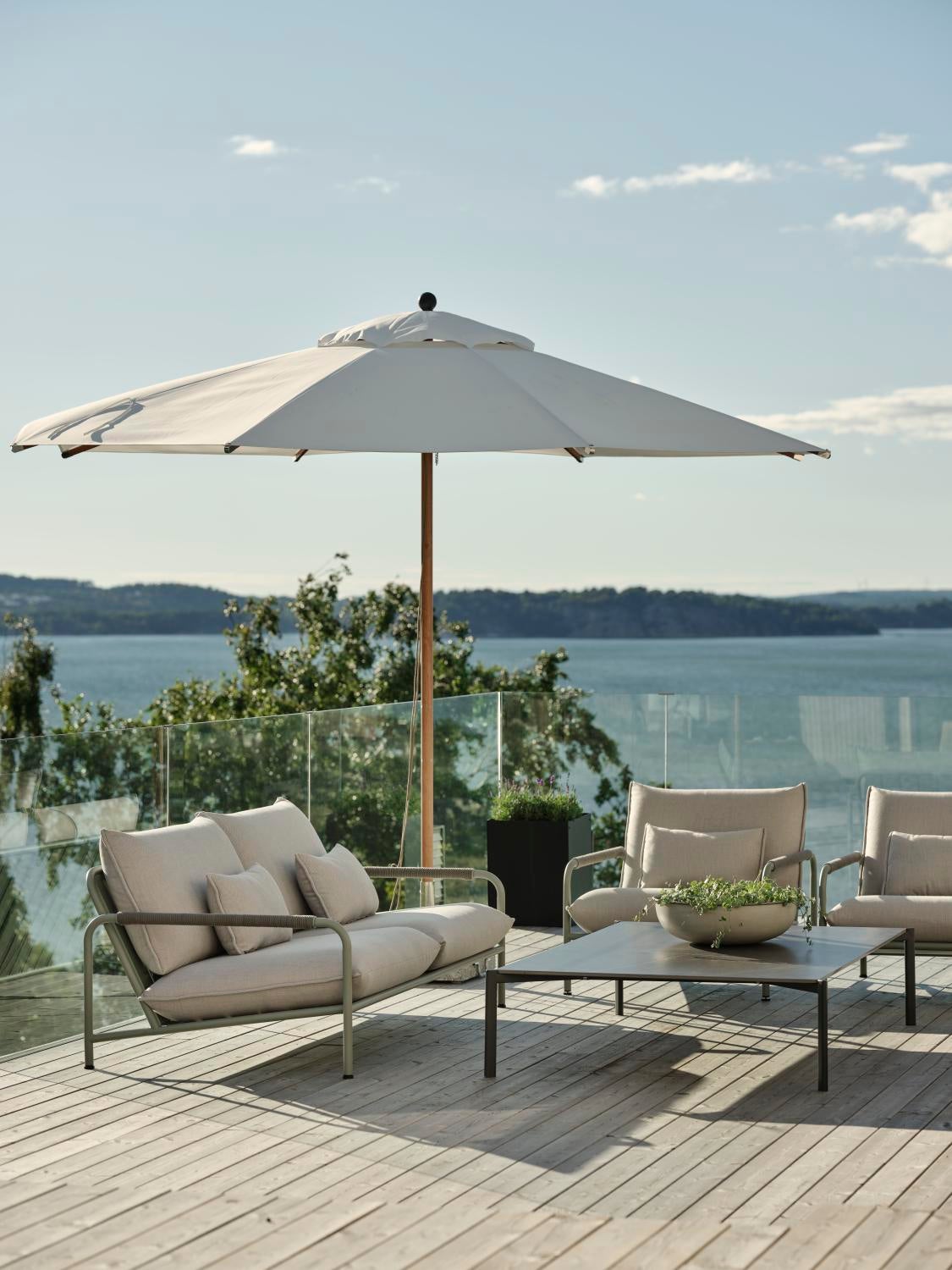 Paliano parasoll Natur/vit