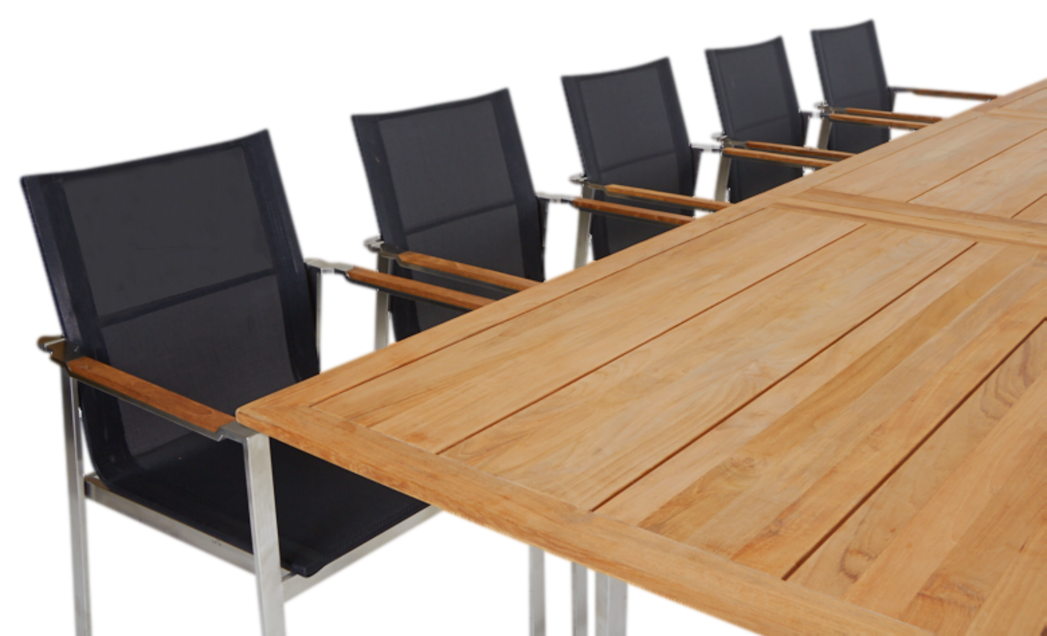 Gotland matbord Silver/teak