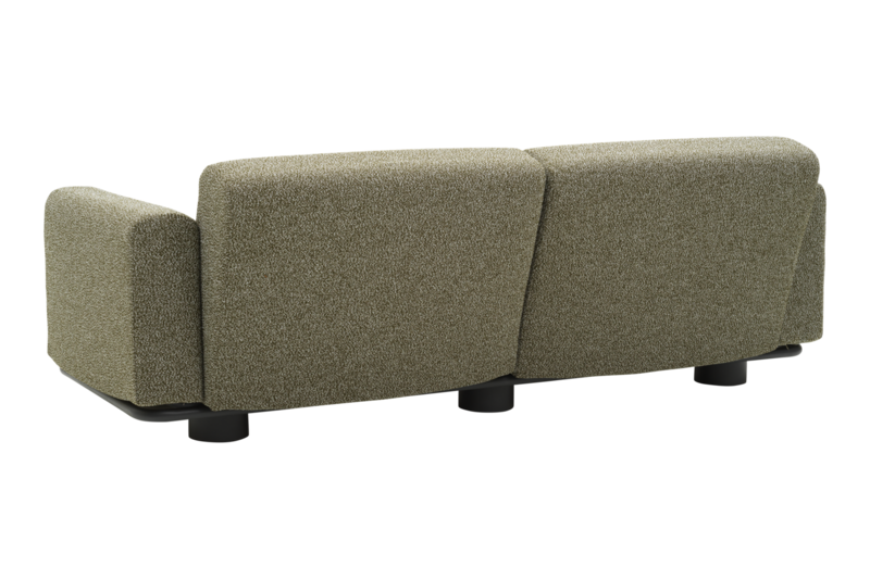 Bolster 2,5-sits soffa Antracit/Teddy Verde