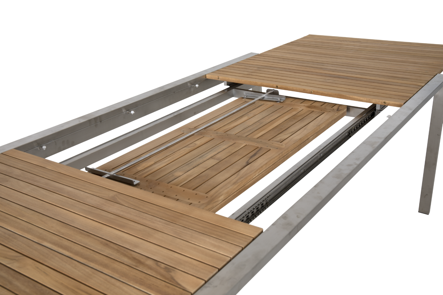 Naos matbord Rostfritt stål/teak