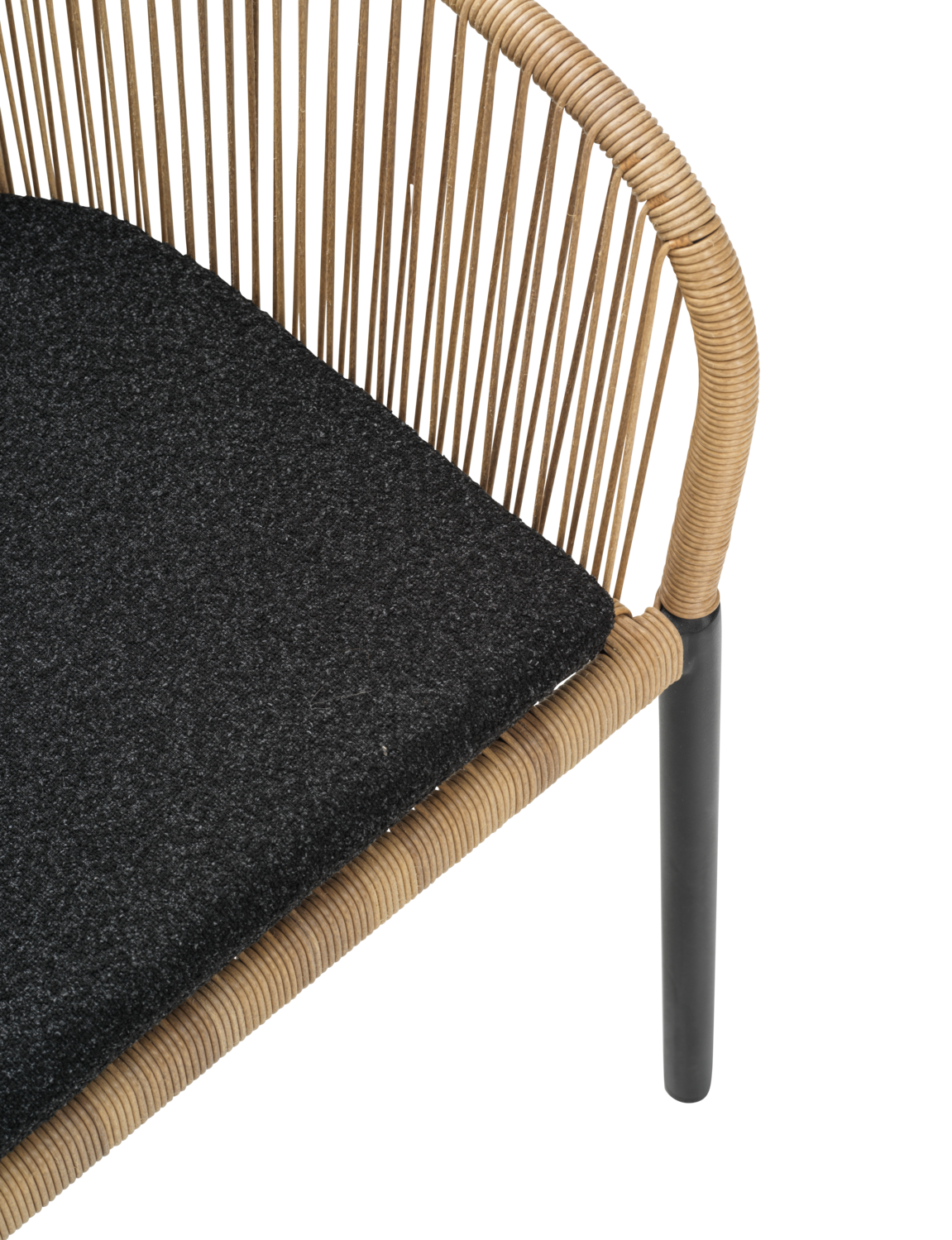 Delta karmstol Svart/Teddy Black