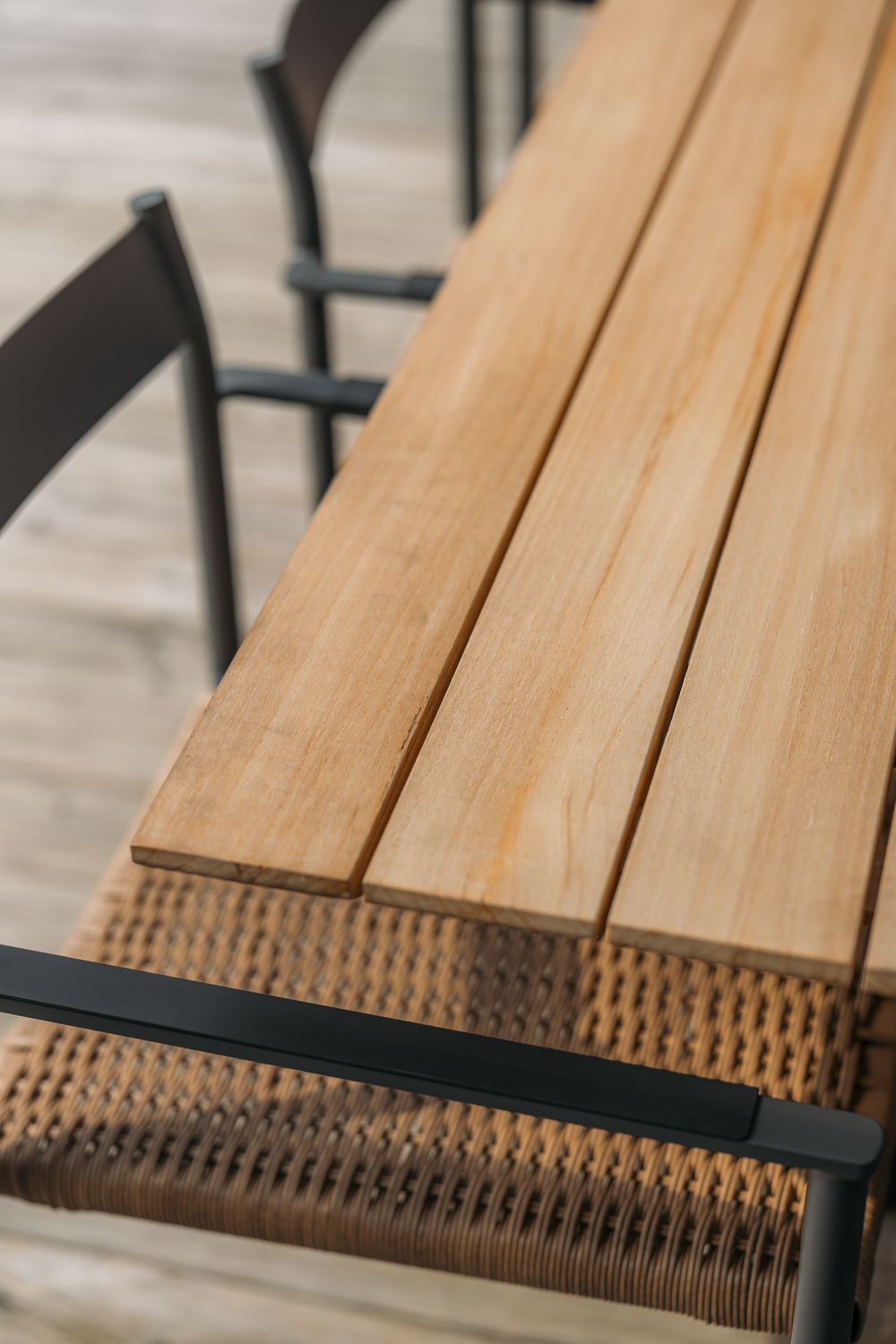 Shad matbord Antracit/Teak