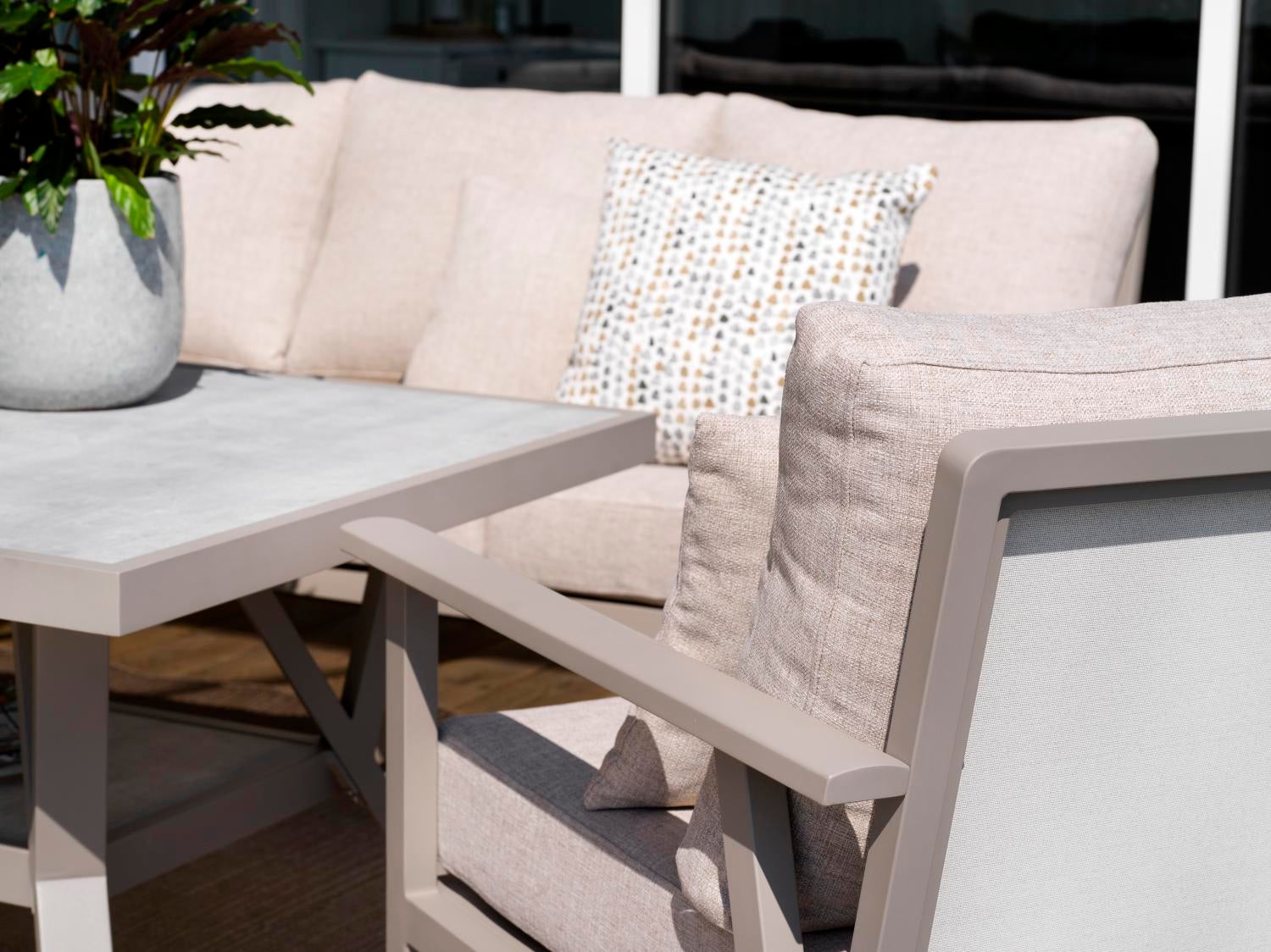 Samvaro High 3-sitssoffa Khaki/Sand