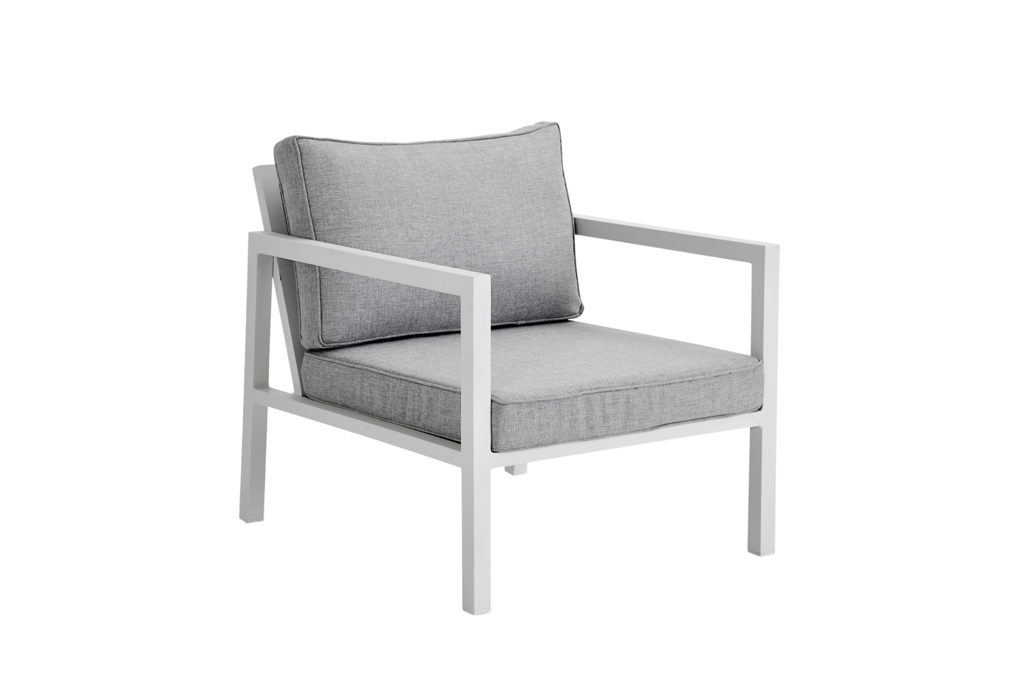 Belfort fåtölj Vit/Pearl grey
