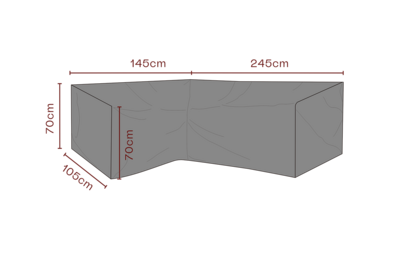 Möbelskydd hörnsoffa Svart