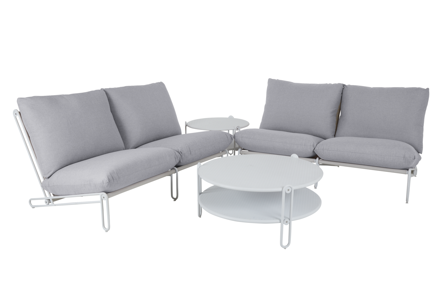 Blixt sittdel Vit/Sky grey