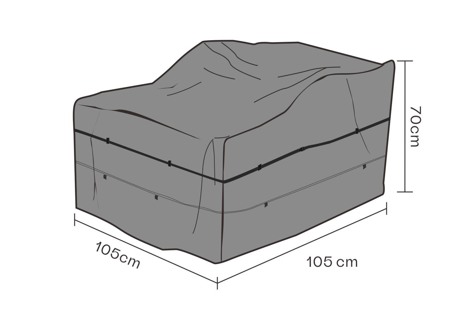 Möbelskydd fåtölj Svart - Vattentät