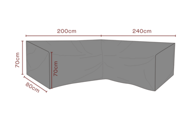 Möbelskydd hörnsoffa Svart