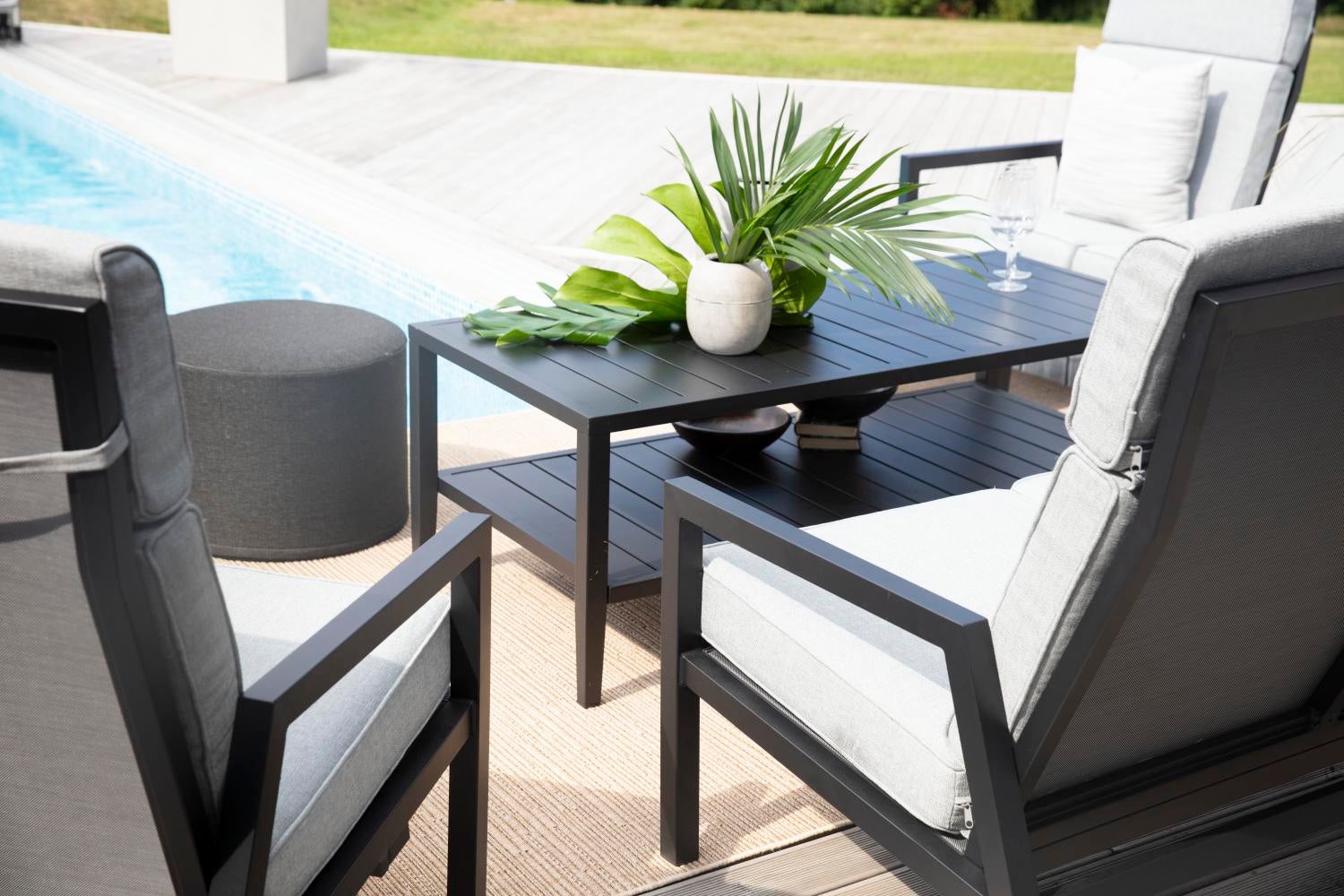 Belfort positionsfåtölj Svart/Pearl Grey