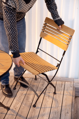 Brewer matstol Svart/teak